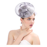 Moda Casamento Mulheres Fascinator Penny Mesh Hat Fitas 5551