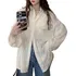 Moda Crochê Camisa Branca Mulheres Estilo Coreano Casual