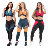 Moda Fitness Ginástica Kit 3 Conjunto