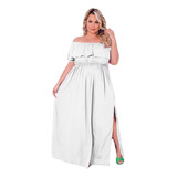 Moda Plus Size Vestido Feminino Longo Modelo Exclusivo 