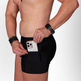 Moda Praia Masculina Sunga Boxer Com Bolso Adulto