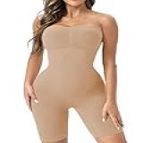 Modelador Sem Alças- Levanta Bumbum- Modelador De Corpo No Meio Da Coxa Para Mulheres- Sob O Vestido- Controle De Barriga- Modelador De Corpo Inteiro- Sienna- G