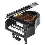 Modelo De Mini Piano Ornamentos De Piano Em Miniatura Modelo De Instrumento Musical Decorações Artesanais De Mesa Basswood Mini Piano De Cauda Para Casa E Escritório