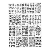 Modelos De Estêncil De Letras Alfabeto Número Arte Régua
