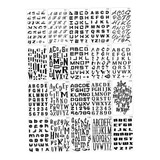 Modelos De Estêncil De Letras Alfabeto Número Arte Régua