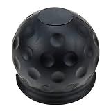 Modengzhe Capa Universal De Bola De Reboque De 6 Cm De Diâmetro Capa De Engate De Reboque Em Forma De Bola De Golfe De PVC Preta Para Reboque De Carro Barra De Reboque Van Veículos