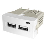 Módulo Carregador Usb Bivolt De Parede Vivace Cor Branco