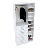 Módulo Closet M180 2021 b sapateira E Gaveteiro Cor Branco