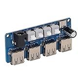 Módulo De Expansão De Energia Controle De Botão 4 Canais USB Power Splitter Tamanho Compacto Peso Leve Conveniente Para A Vida Com Placa De PCB Para Conversão De Energia DC