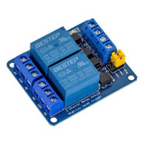 Módulo Rele 3v 10a 2 Canais Com Borne Kre Para Esp32