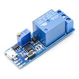 Módulo Relé Temporizador Atraso 5v À 30v Micro Usb Trigger
