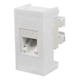 Módulo Tomada De Rede Cat6 Informatica Rj45 8 Vias Ilumi Cor Branco