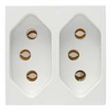 Módulo Tomada Duplex 2p t 10a 250v Vivace Cor Branco