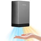 Modundry Secador De Mãos Compacto Para Banheiros Secador De Mãos Automático De Vento Quente De Alta Velocidade Baixo Ruído Secador De Mão Elétrico Para Banheiros Comerciais Domésticos Fácil