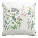Modus Capa Para Almofada Decorativas Bordado Flores 45x45
