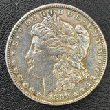 Moeda 1 One Dólar 1891 - Dollar Morgan Prata