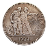Moeda 1 Rublo 1924 Trabalhadores Cópia Comemorativa