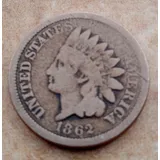 Moeda 1862 Usa Indian