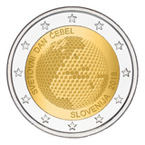 Moeda 2 Euro Comemorativa Eslovênia 2018 Abelhas Fc