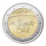 Moeda 2 Euro Comemorativa Irlanda 2019 Dáil Éireann Fc