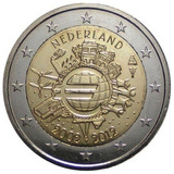 Moeda 2 Euros Comemorativa Holanda 2012 Circulação Euro Fc