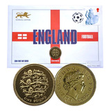 Moeda 2002 £1 Futebol Da Inglaterra - Copa Do Japão E Coréia