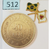 Moeda 40 Réis 1900 bronze Soberba 