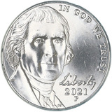 Moeda 5 Cents Nickel 2021 Letra P Linda Fc
