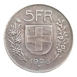 Moeda 5 Francos Suiça 1928 Cópia Comemorativa