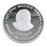 Moeda Índia- Comemorativa 100 Anos Madre Teresa De Calcutá 