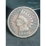 Moeda Americana Indian Head Cent 1899