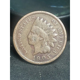 Moeda Americana Indian Head Cent 1905