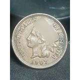 Moeda Americana Indian Head Cent 1907