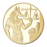 Moeda Amuleto Egito Anubis Gold Deus