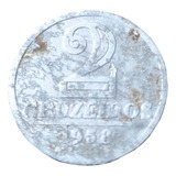 Moeda Antiga 2 Cruzeiros 1958 Em Aluminio