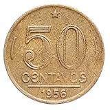 Moeda Antiga De Coleção 50 Centavos 1956 Presidente Dutra ! Mbc