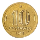 Moeda Antiga Do Brasil 10 Centavos Getúlio Vargas De 1943