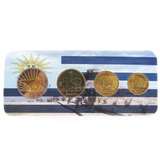 Moeda Antiga Na Cartela Uruguai Peso