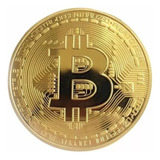 Moeda Bitcoin Colecionável Física Dourada Criptomoeda Linda