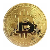 Moeda Bitcoin Dourada Física Banhada A Ouro Btc Coleção Dec 