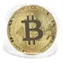 Moeda Bitcoin Física Cor Ouro P  Colecionadores Criptomoedas