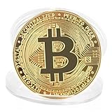 Moeda Bitcoin Física P Colecionador Criptomoedas Presente Dourado 
