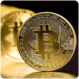 Moeda Bitcoin Gold Plated