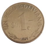 Moeda Bolívia 1 Peso 1968