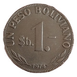 Moeda Bolívia 1 Peso 1974