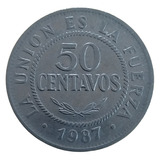 Moeda Bolívia 50 Centavos 1987