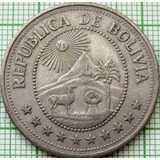 Moeda Boliviana Rara 5 Pesos Bolivianos Ano 1976 Raridade
