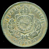 Moeda Brasil Império 200 Réis 1889