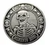 Moeda Caveira Memento Mori Dólar Custom Zumbi Gótico Punk
