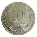 Moeda Chile 10 Pesos 1988 Perfeita Linda!!! 91-282